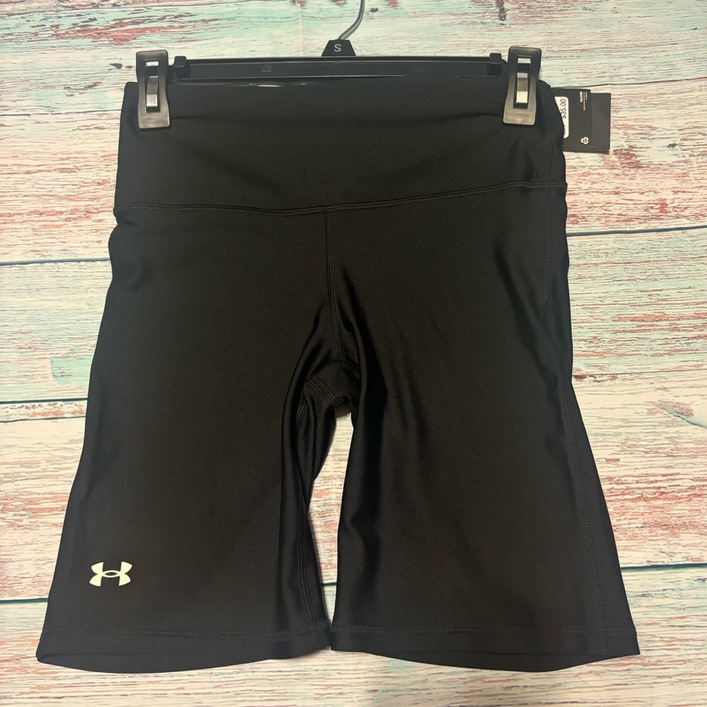 NWT Under Armour High Rise Compression Bike Shorts Heatgear Size Small